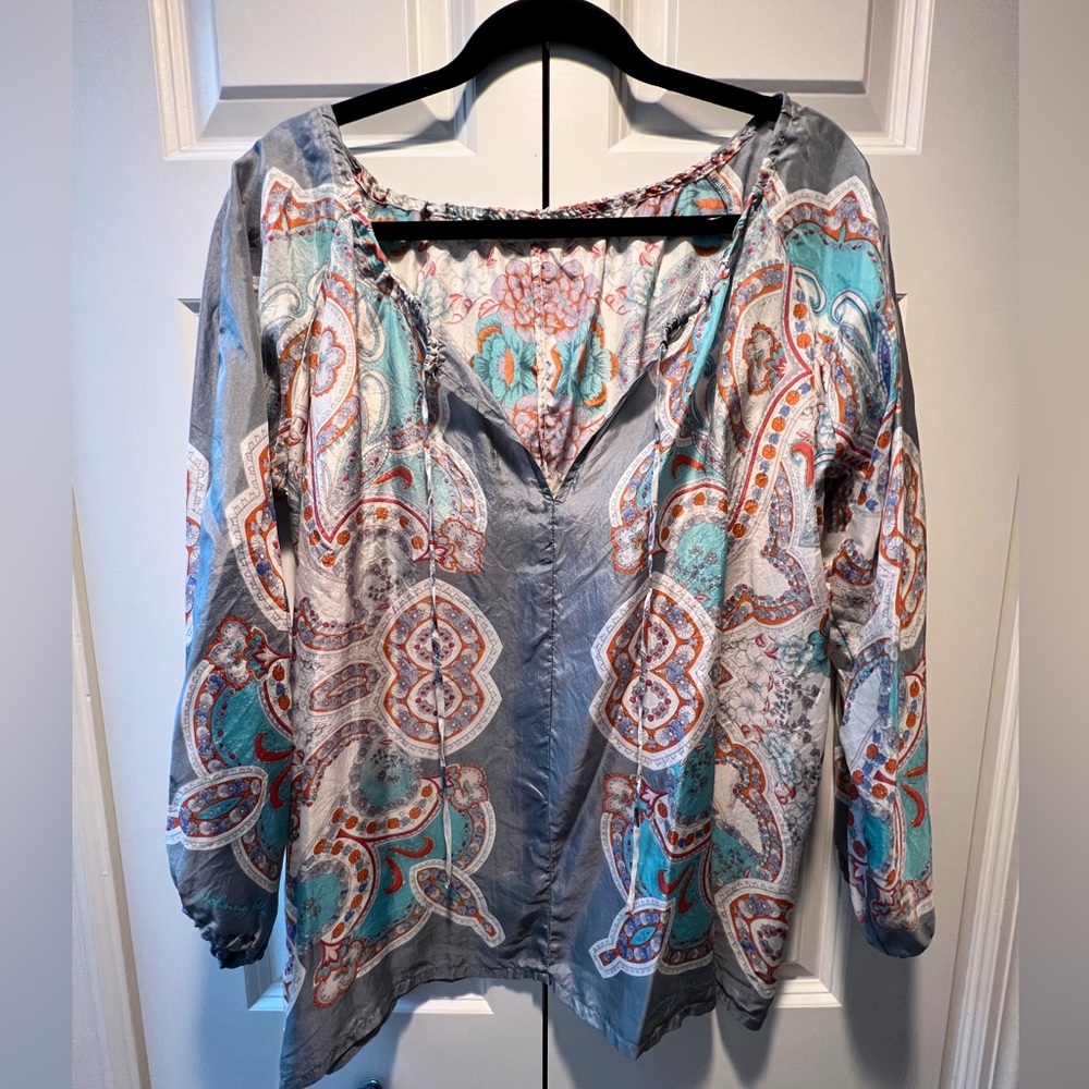Johnny Was- Silk Multi-Colored Tunic